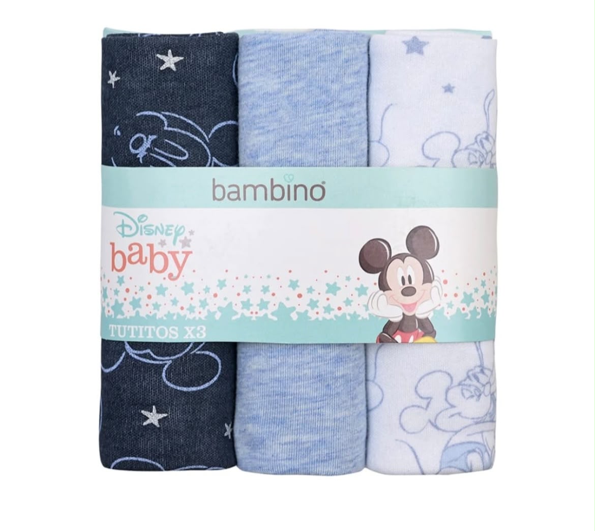 Set de 3 Tutitos de Algodón – Mickey Mouse (60 x 40 cm)