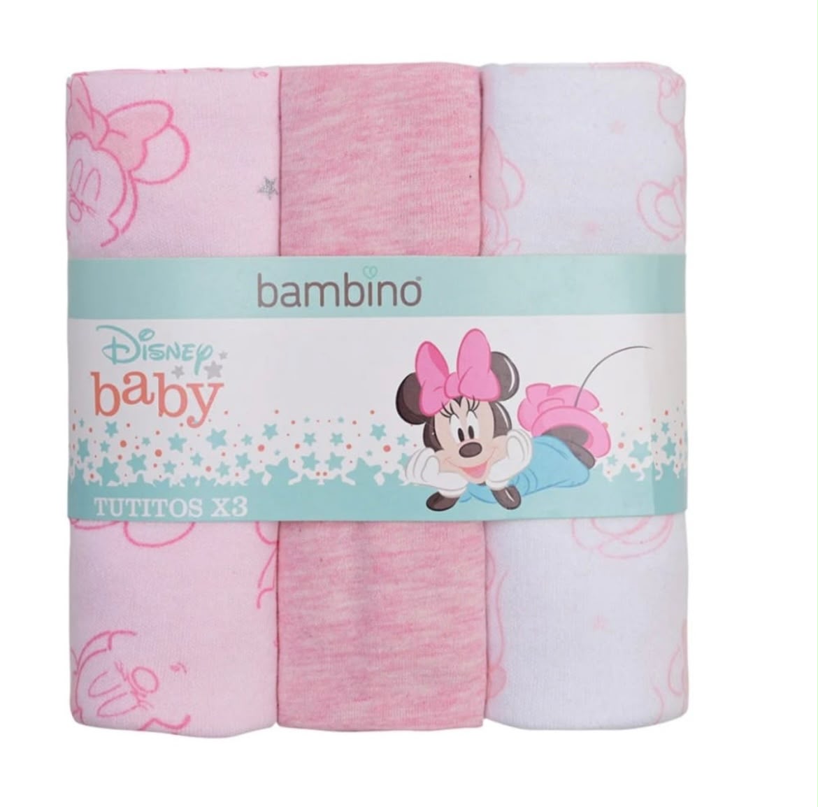 Set de 3 Tutitos de Algodón – Minnie Mouse (60 x 40 cm)