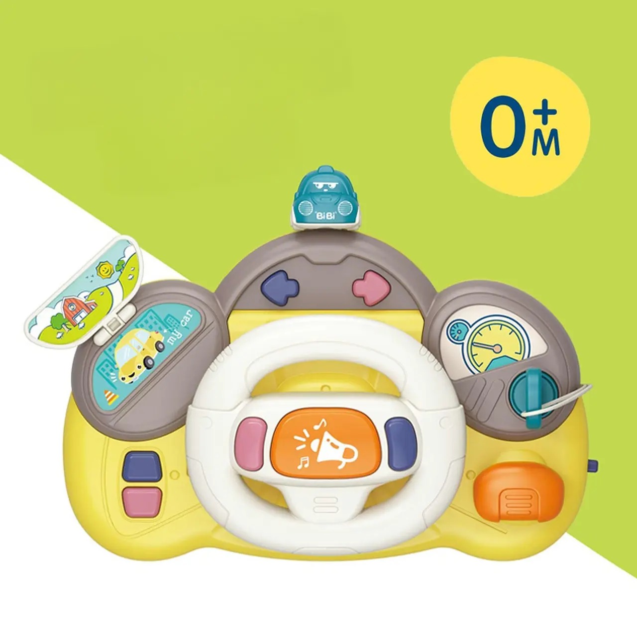 Volante de Conducción Interactivo y Sensorial con Luces y Sonidos (0+ Meses)