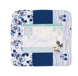 Pack 3 Mantitas de Franela 100% Algodón – Mickey Mouse