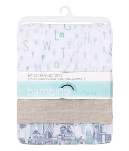 Set de 3 Pañales Tutos de Gasa / Muselina – Ciudad & Abecedario