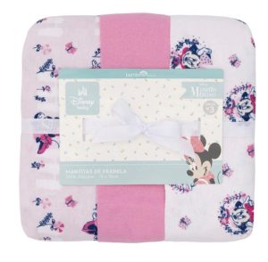 Pack 3 Mantitas de Franela 100% Algodón – Minnie Mouse