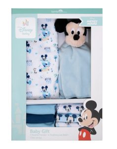 Set de Regalo Disney Baby – Mickey Mouse (Mantita + Tuto Peluche + 6 Toallitas)
