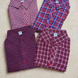 Camisas a Cuadros Manga Larga para Niño – Tallas 3 y 4