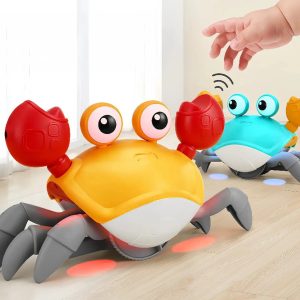 Cangrejo Eléctrico Interactivo Escapista a PILA– Sensor Anti-Obstáculos, Luces y Música