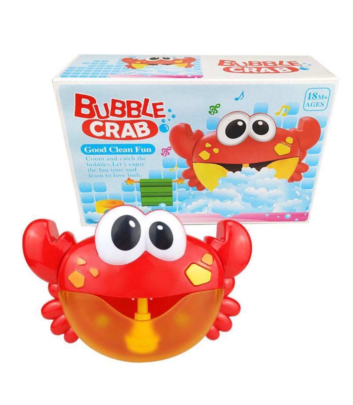 Cangrejo Musical Generador de Burbujas para la Tina – Bubble Crab (18+ Meses)
