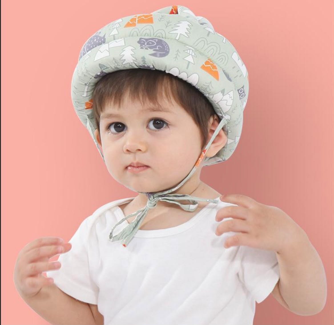 Casco Protector Antigolpes para Bebé – Gris Nórdico (Gateo y Primeros Pasos)