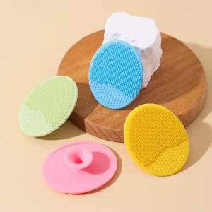Cepillo / Esponja de Baño de Silicona para Bebé y Limpieza Facial