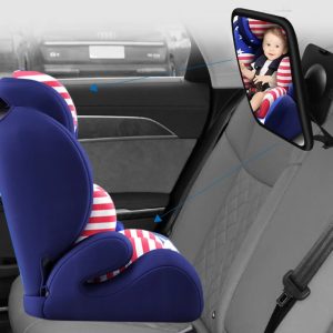 Espejo Retrovisor Bebé para Auto – Panorámico e Inastillable (Rotación 360°)
