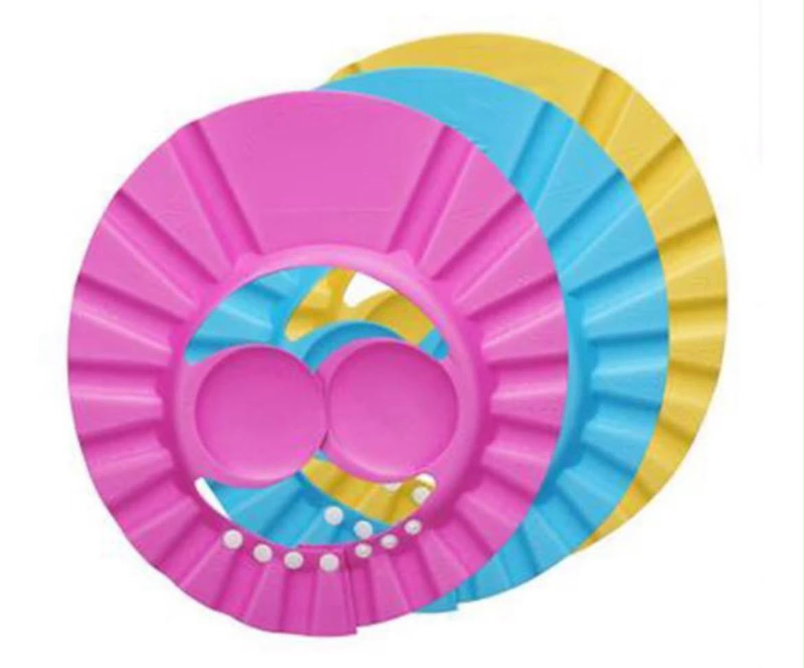 Visera Gorro de Ducha Protector para Bebé con Broches Ajustables y Orejeras (0 a 6 Años)