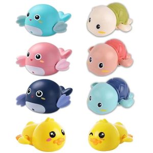Juguetes de Baño Acuáticos a Cuerda para Bebé – Ballenas, Tortugas y Patitos