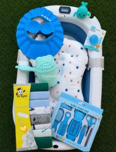 Mega Kit de Baño e Higiene Premium para Bebé – Azul (8 en 1)