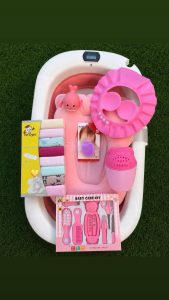 Mega Kit de Baño e Higiene Premium para Bebé – Rosa (8 en 1)