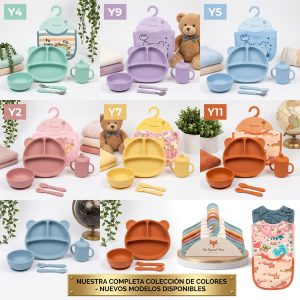 Set Completo de Alimentación Silicona para Bebé BLW – Kit 9 en 1 Antivuelco (6+ Meses)