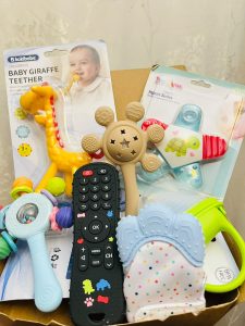 Set Completo de Dentición y Estimulación Sensorial para Bebé – Kit 7 en 1 con Mordedores y Sonajeros (3+ Meses)