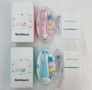 Lima de Uñas Eléctrica para Bebé RECARGABLE USB – Kit Seguro con Cabezales Intercambiables