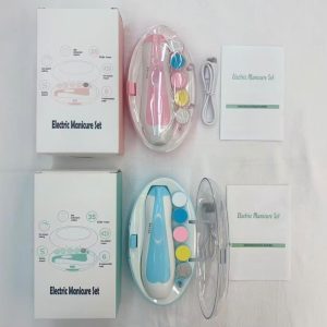 Lima de Uñas Eléctrica para Bebé RECARGABLE USB – Kit Seguro con Cabezales Intercambiables