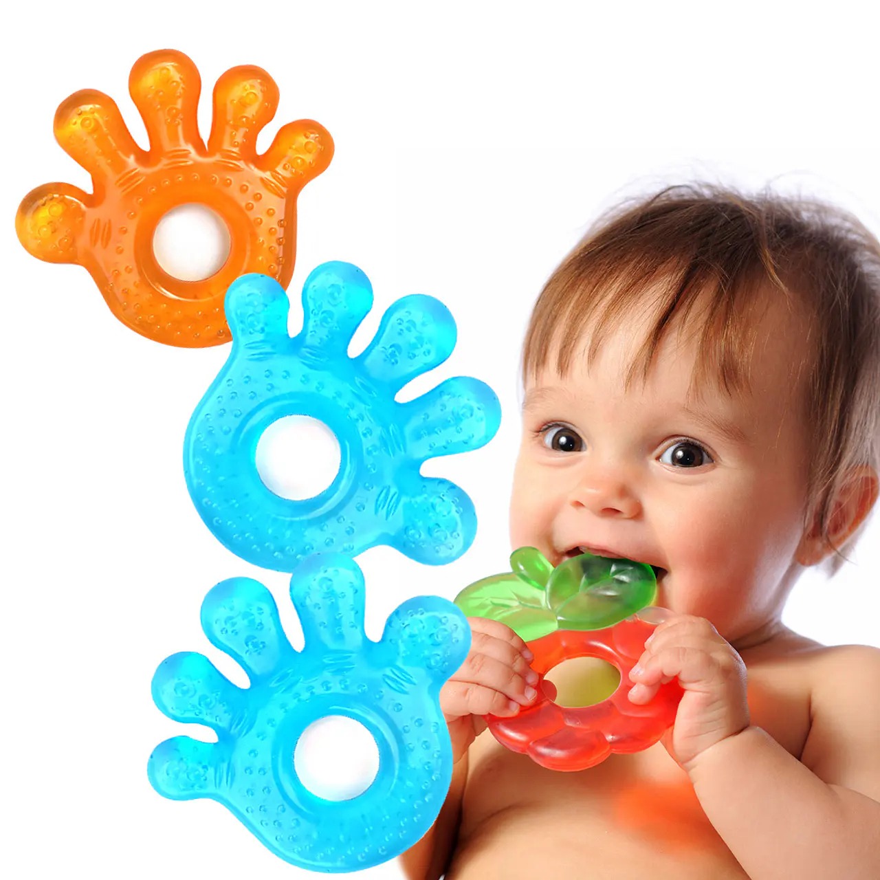 Mordedor Enfriable con Agua Purificada y Texturas – Pretty Baby (3+ Meses)