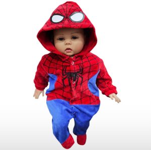 Osito / Enterito de Plush para Bebé con Capucha – Spider-Man (Hombre Araña)