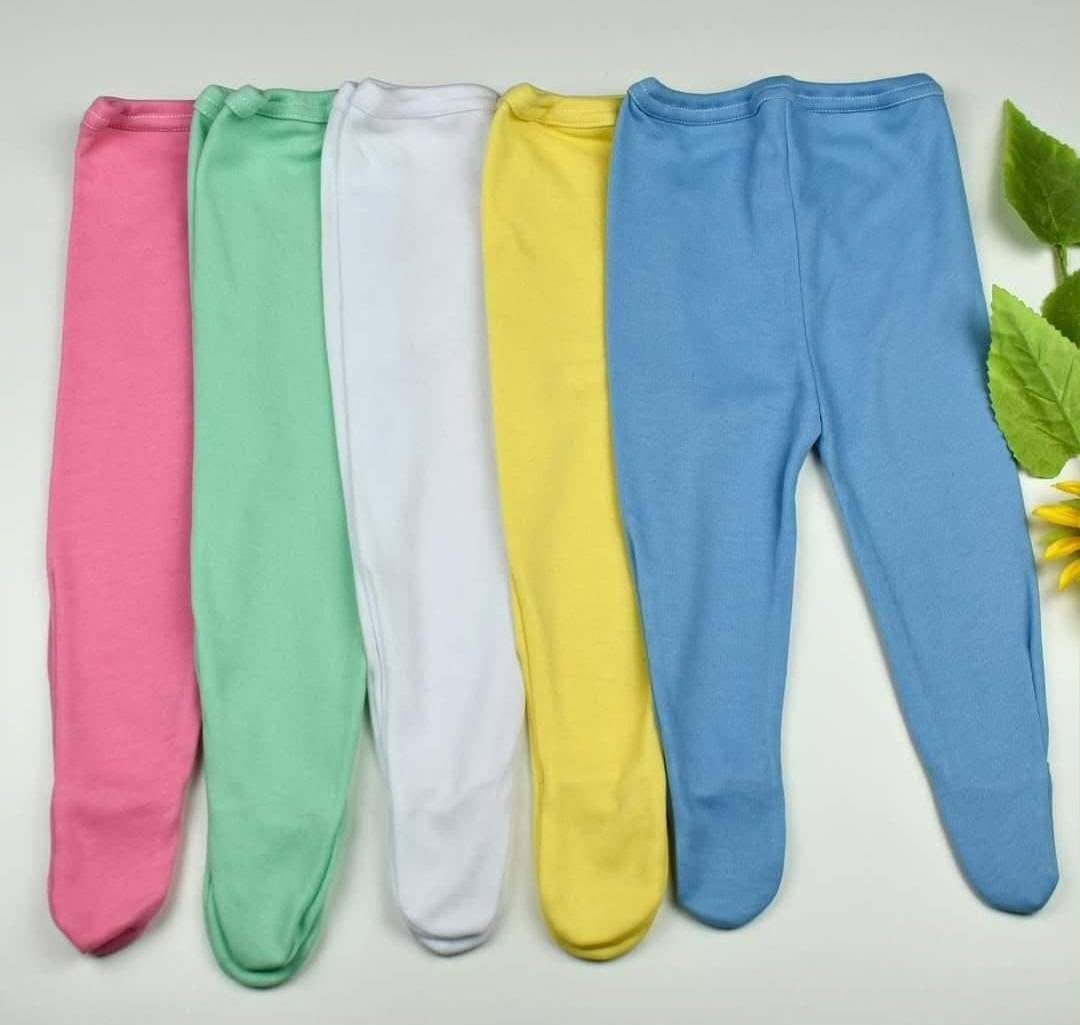 Pantys de Algodón con Pies para Bebé – Talla 0 (RN) y Talla 1 (0 a 3 Meses)