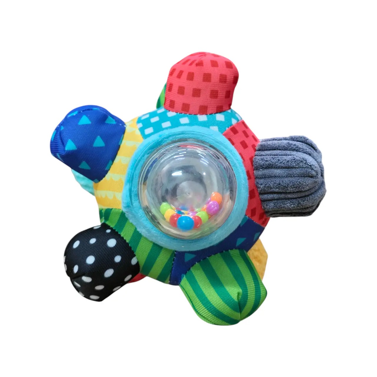 Pelota Sonajero Sensorial Multitexturas para Bebé (3+ Meses)