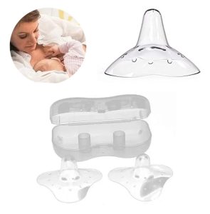 Pezoneras Protectoras de Lactancia en Silicona Ultrafina con Estuche Higiénico (Set de 2 Unidades)