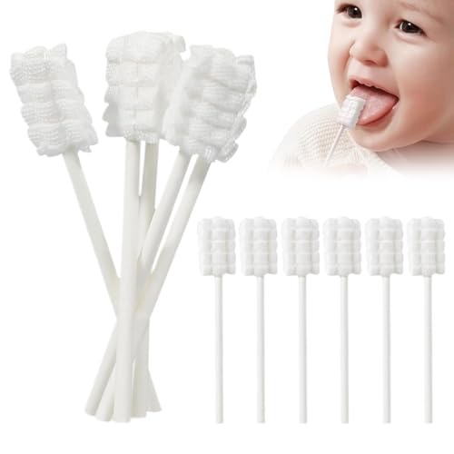 Set de 30 Limpiadores de Lengua y Encías Desechables para Bebé – Gasa de Algodón (0+ Meses)