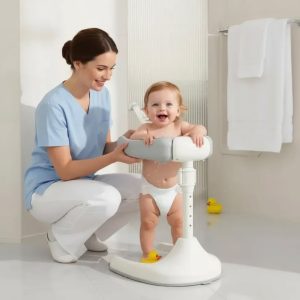 Soporte Ergonómico de Ducha para Bebé de Pie – Barra Estabilizadora de Baño Ajustable (6 a 36 Meses)