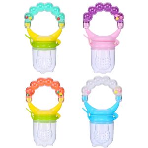 Alimentador Antiahogo de Silicona para Frutas con Asa Sonajero (4+ Meses)