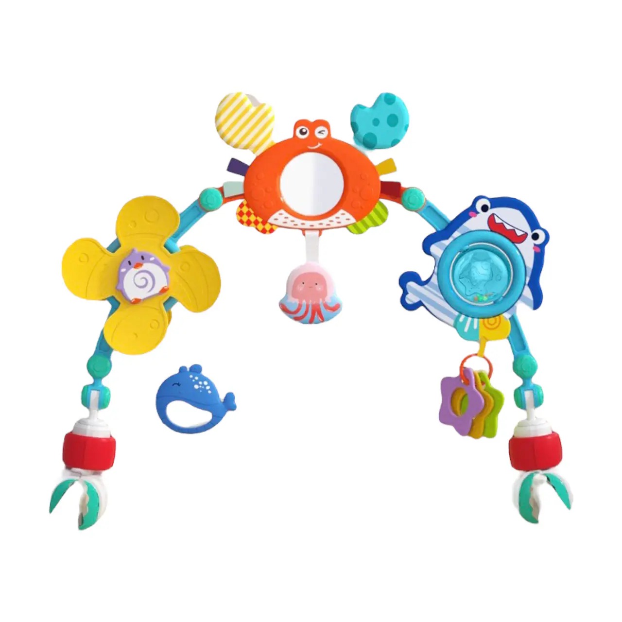 Arco de Juegos Interactivo Universal para Cochecito y Huevito – Temática Marina