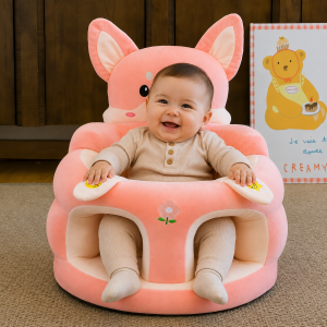 Sillón Cojín de Apoyo y Entrenamiento para Sentarse – Diseño Zorrito Damasco (4 a 18 Meses)