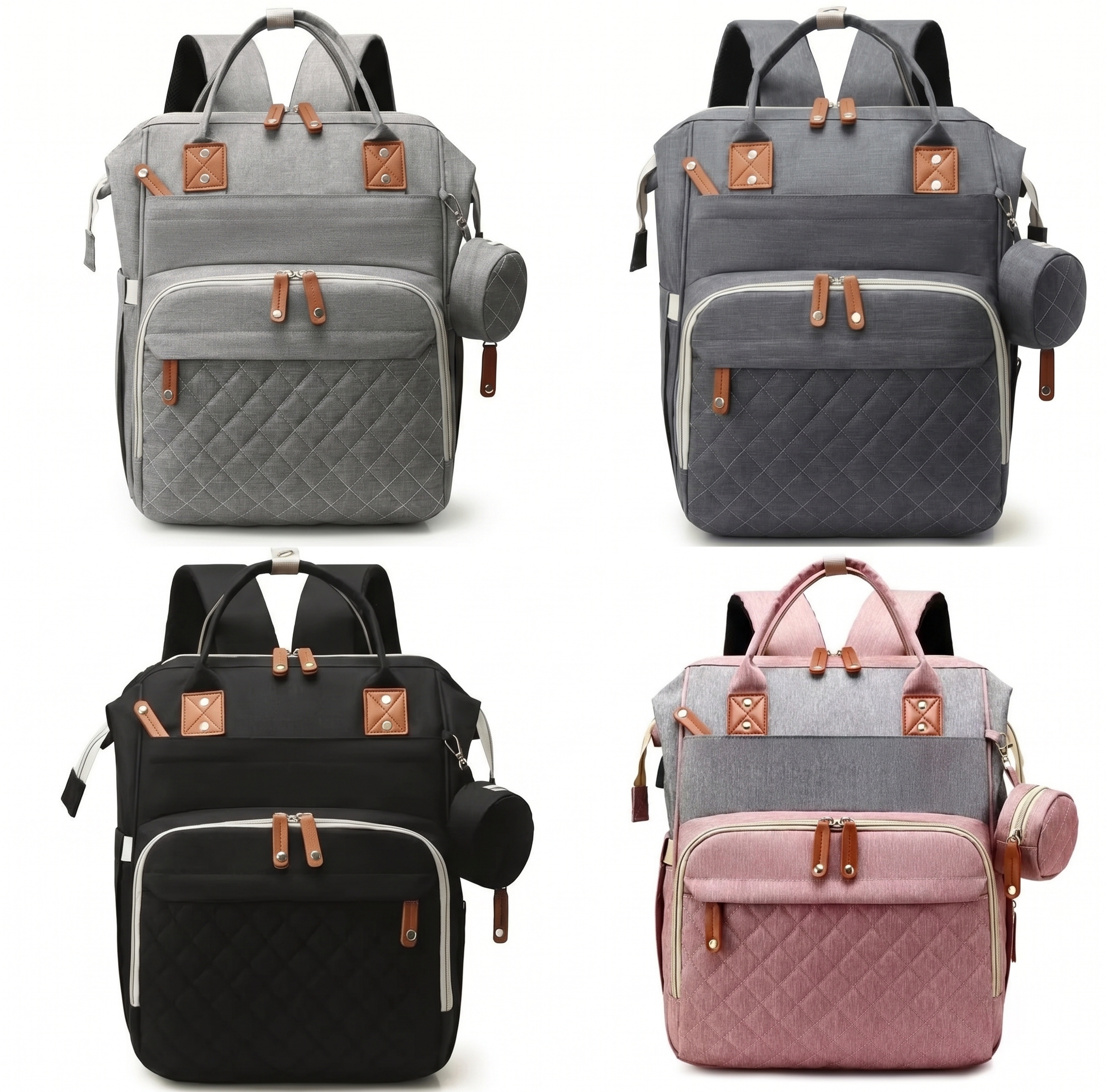 Mochila Maternal Multifuncional Impermeable con Puerto USB y Monedero / Porta Chupete