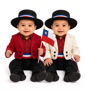 Traje de Huaso Tradicional para Bebé – Completo de 5 Piezas