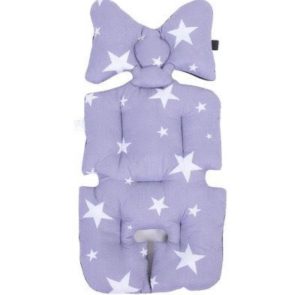 Cojín Reductor Acolchado Universal con Soporte Cervical de Mariposa – Estrellas Gris / Lavanda