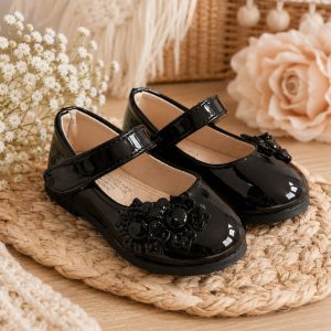Zapatitos de Charol  Niña con Detalle Floral